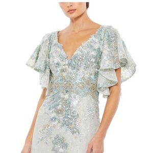 V neck Embellished, lace dress